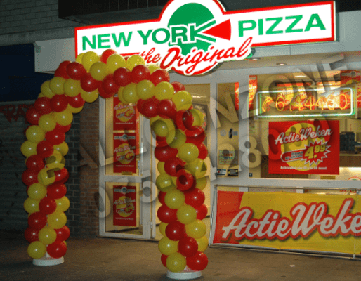 Ballonboog actie New York Pizza