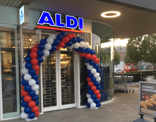 Ballonboog opening Aldi Supermarkt