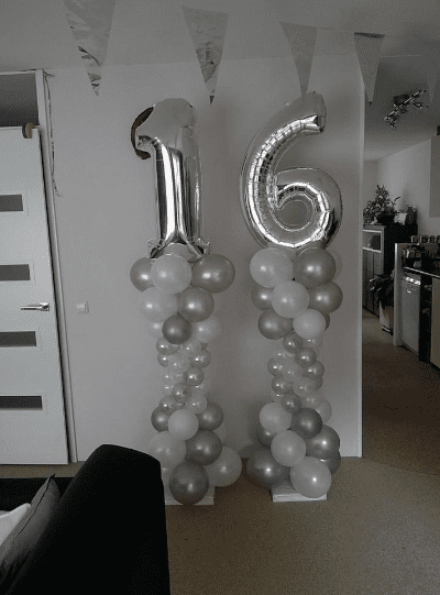 Ballonnenpilaren 16jaar zilver