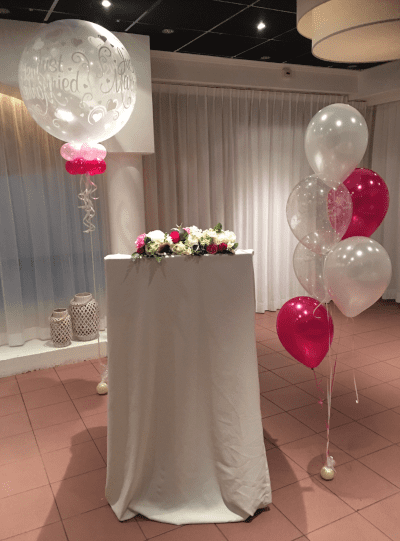 Bruiloft heliumballonnen bobs uitgeest
