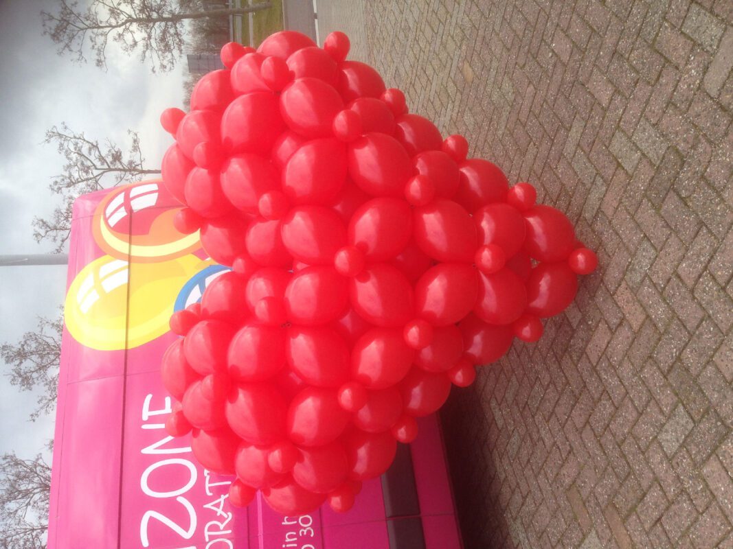 3-d ballonnenhart rood
