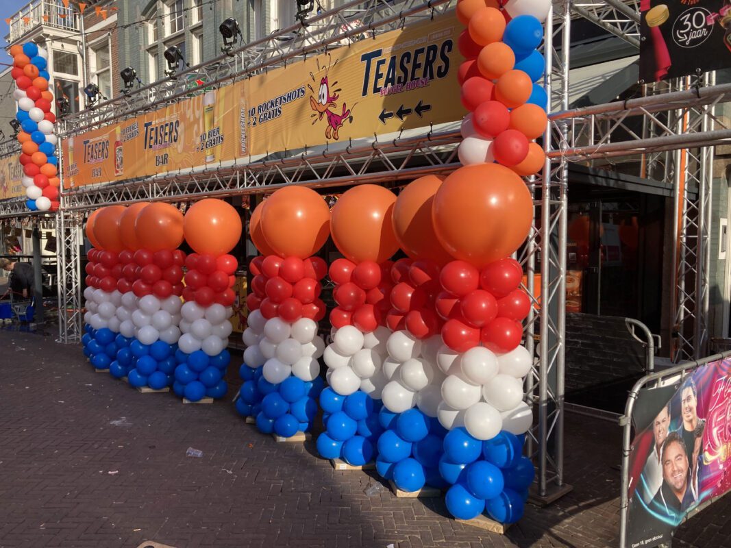 Ballonpilaren Nederlandsevlag Koningsdag