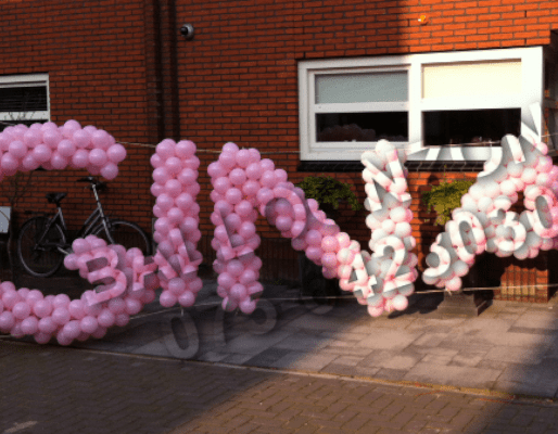 ballonnenletters roze