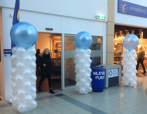 ballonpilaren Winkelcentrum actie Hilversum