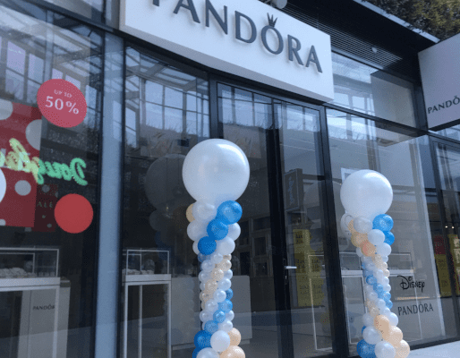 ballonpilaren promotie actie Pandora