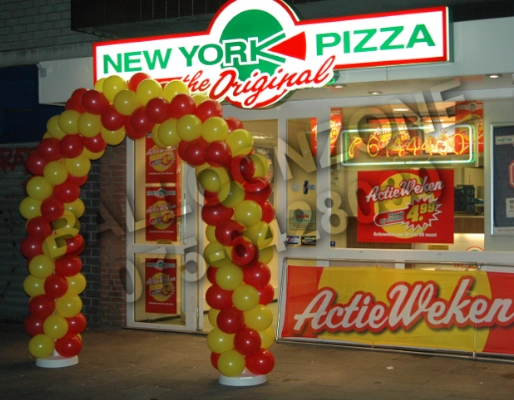 Ballonboog actie new york pizza Assendelft