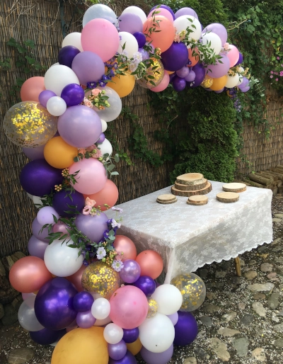 Ballonboog bruiloft organisch robacher watermolen